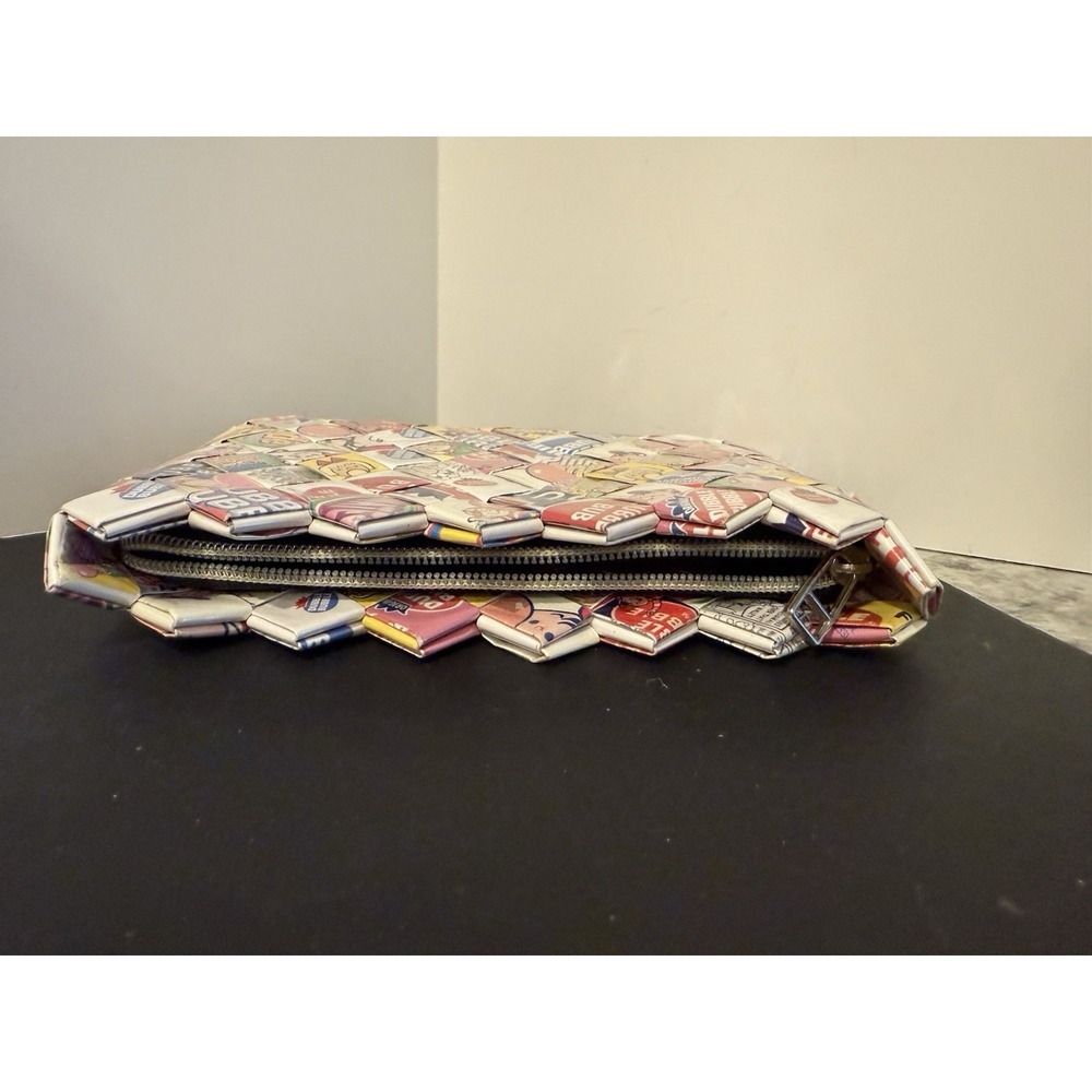 Nahui Ollin Handcrafted Clutch Bag Wallet Dubble Bubble 7x5" - Picture 3 of 7